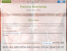 Tablet Screenshot of phoenixbodywork.net